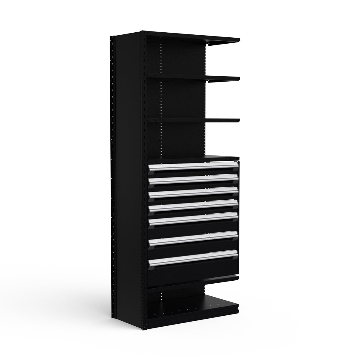 Shelving with Drawers - 36"H Drawer Bank - 7 drawers (Add-On)