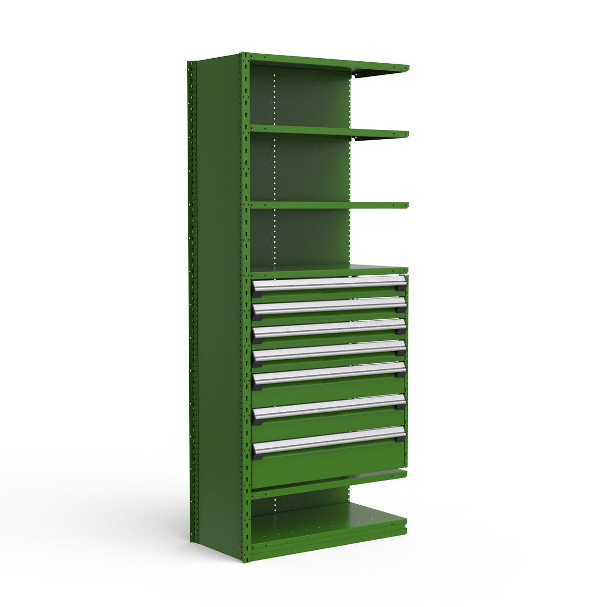Shelving with Drawers - 36"H Drawer Bank - 7 drawers (Add-On)