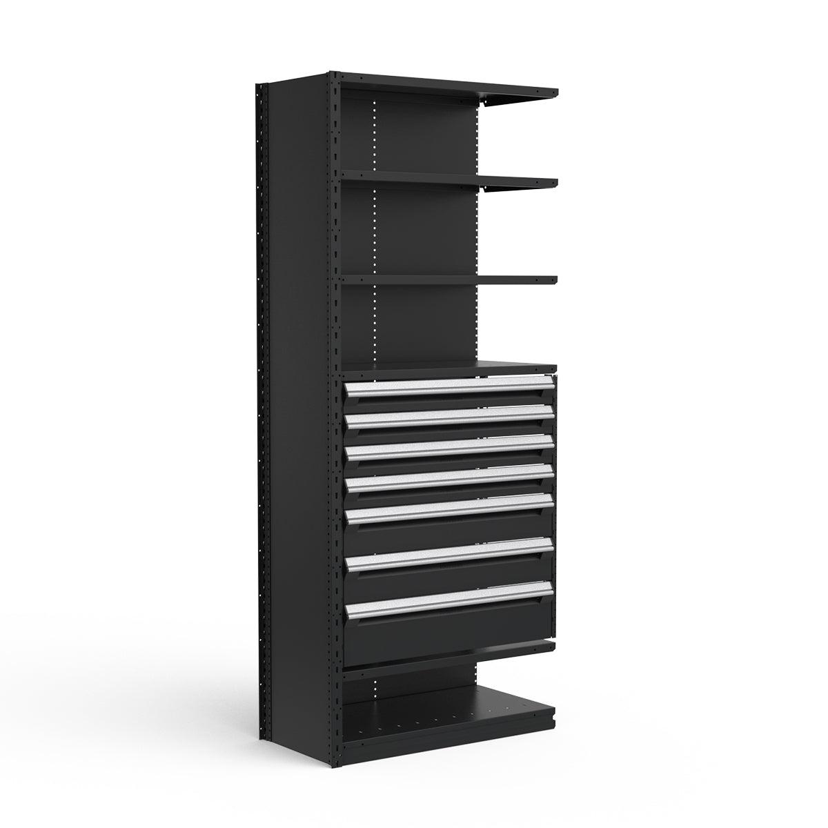 Shelving with Drawers - 36"H Drawer Bank - 7 drawers (Add-On)