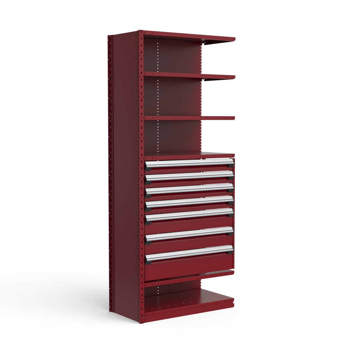 Shelving with Drawers - 36"H Drawer Bank - 7 drawers (Add-On)
