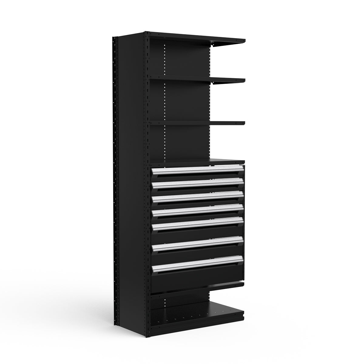 Shelving with Drawers - 36"H Drawer Bank - 7 drawers (Add-On)