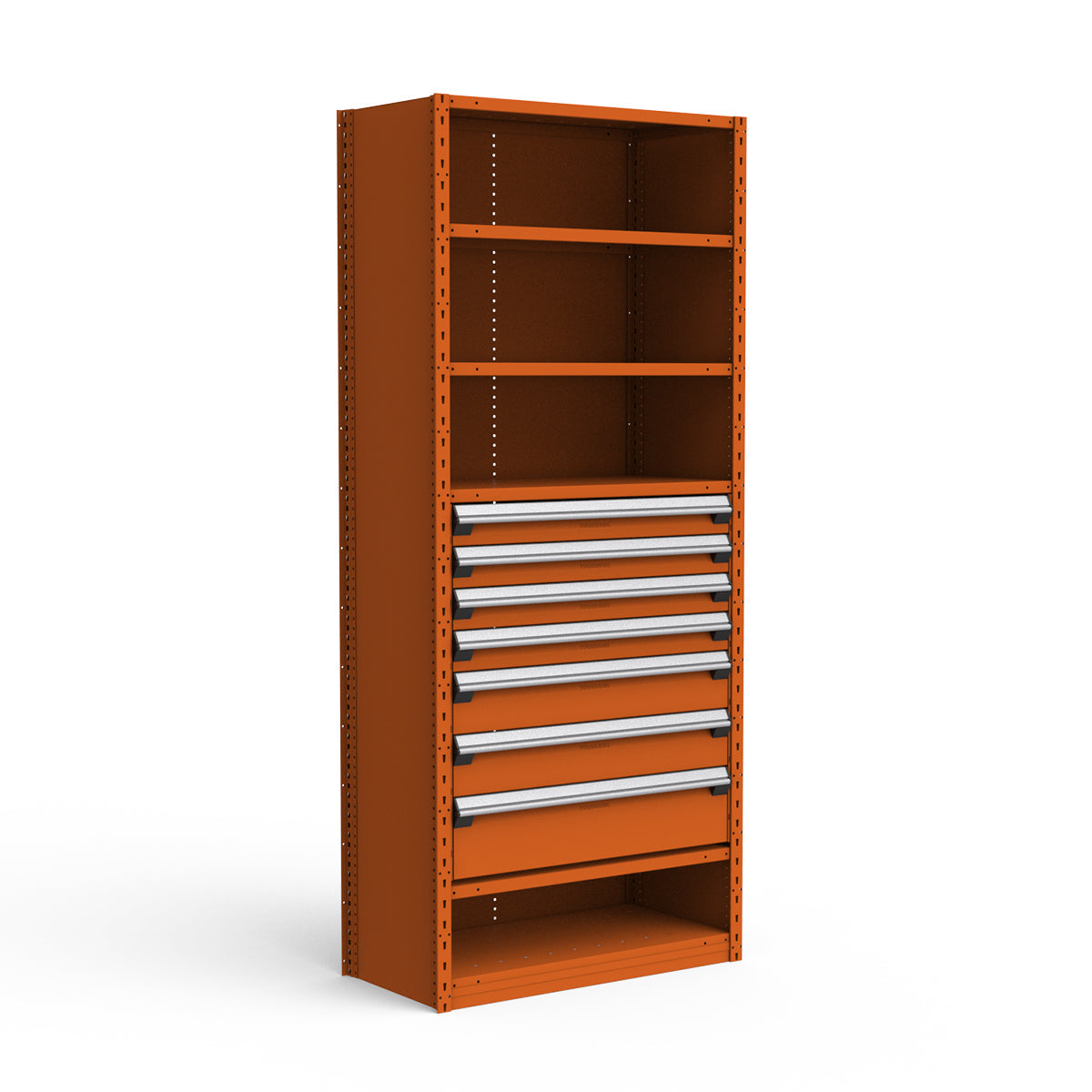 Shelving with Drawers - 36"H Drawer Bank - 7 drawers (Starter)