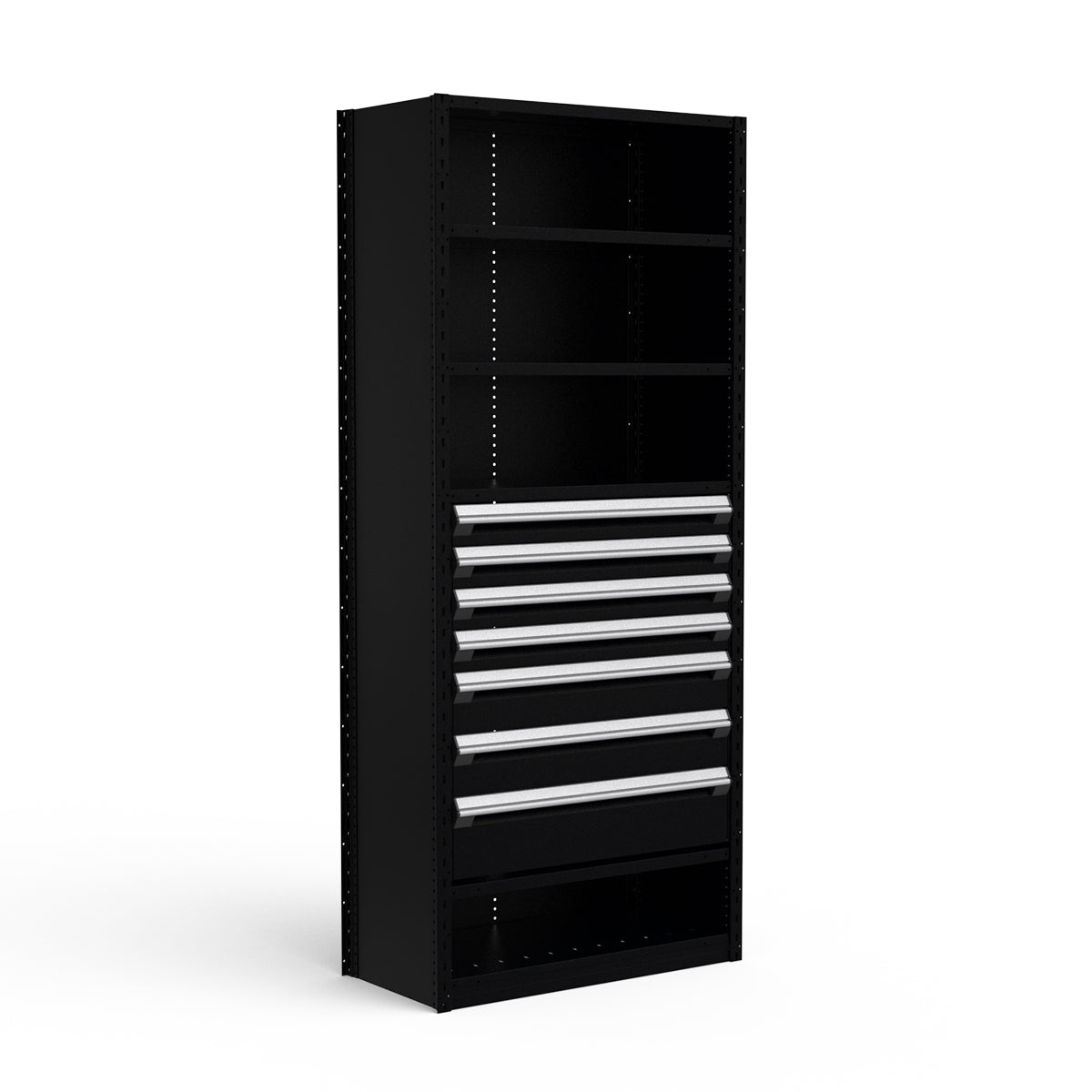 Shelving with Drawers - 36"H Drawer Bank - 7 drawers (Starter)