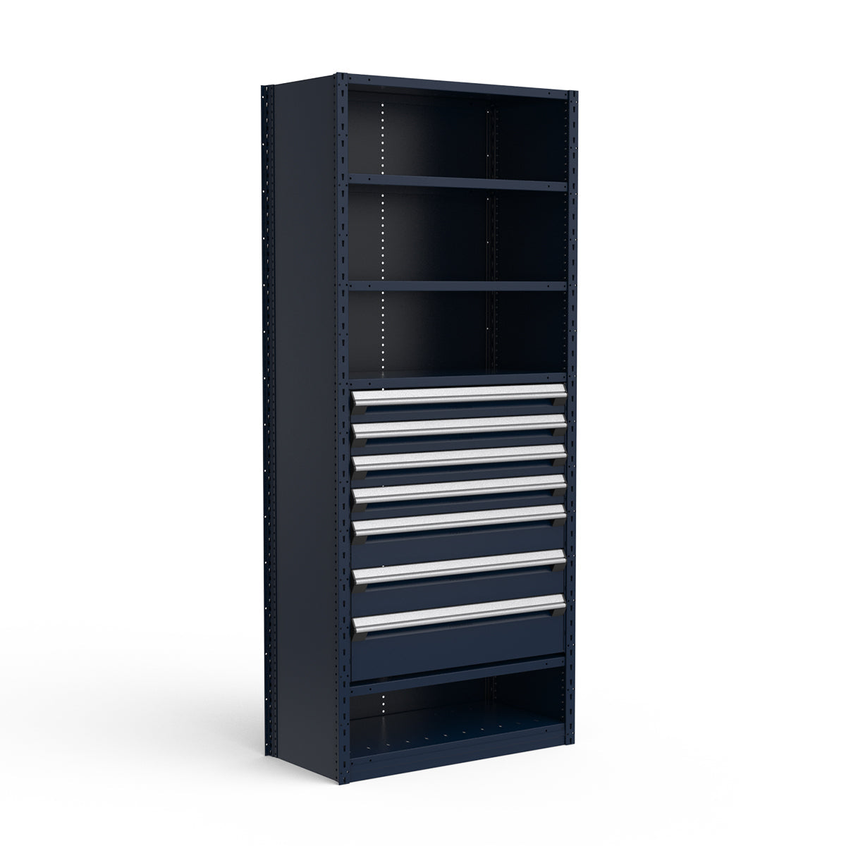 Shelving with Drawers - 36"H Drawer Bank - 7 drawers (Starter)