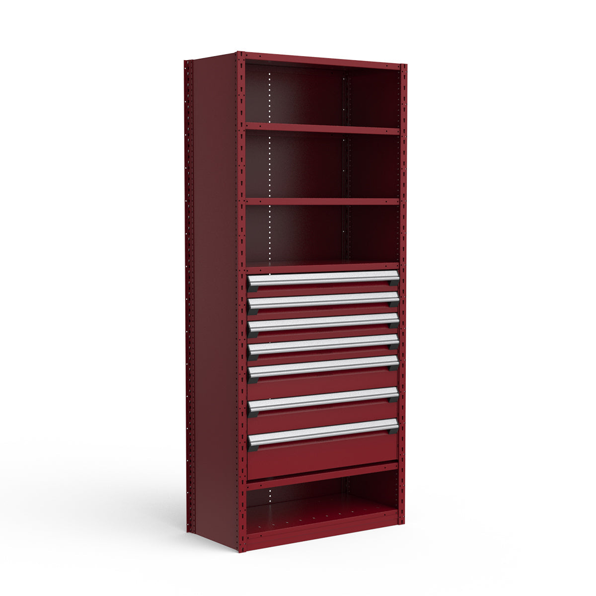 Shelving with Drawers - 36"H Drawer Bank - 7 drawers (Starter)