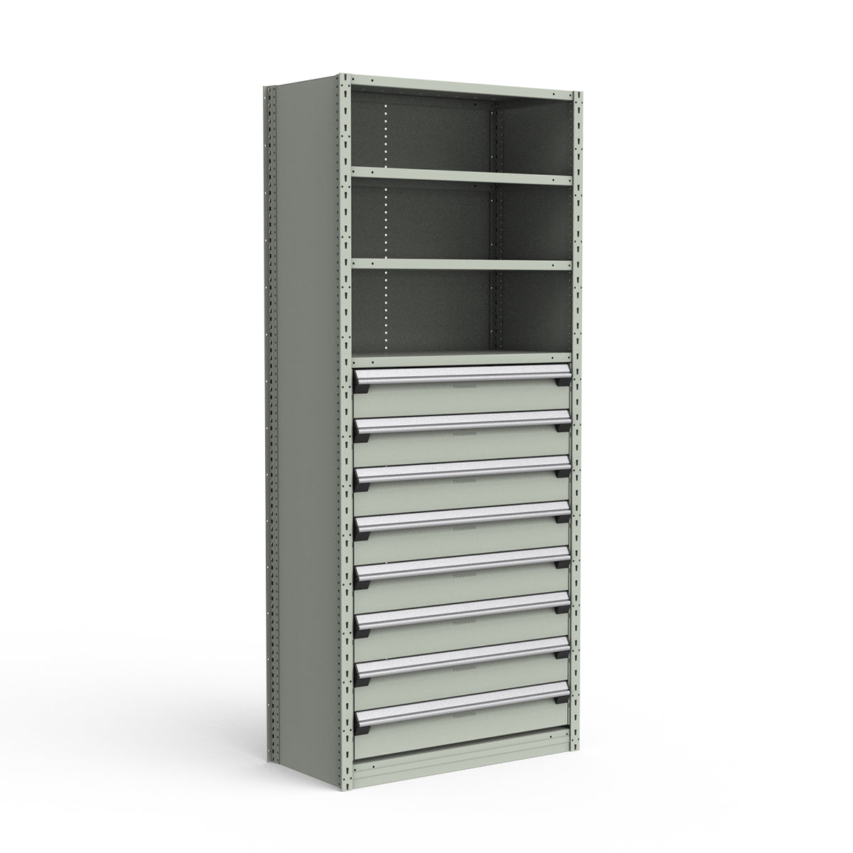 Shelving with Drawers - 48"H Drawer Bank - 8 drawers (Starter)