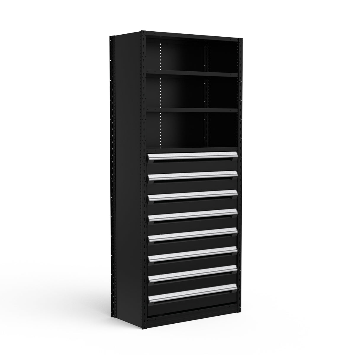 Shelving with Drawers - 48"H Drawer Bank - 8 drawers (Starter)