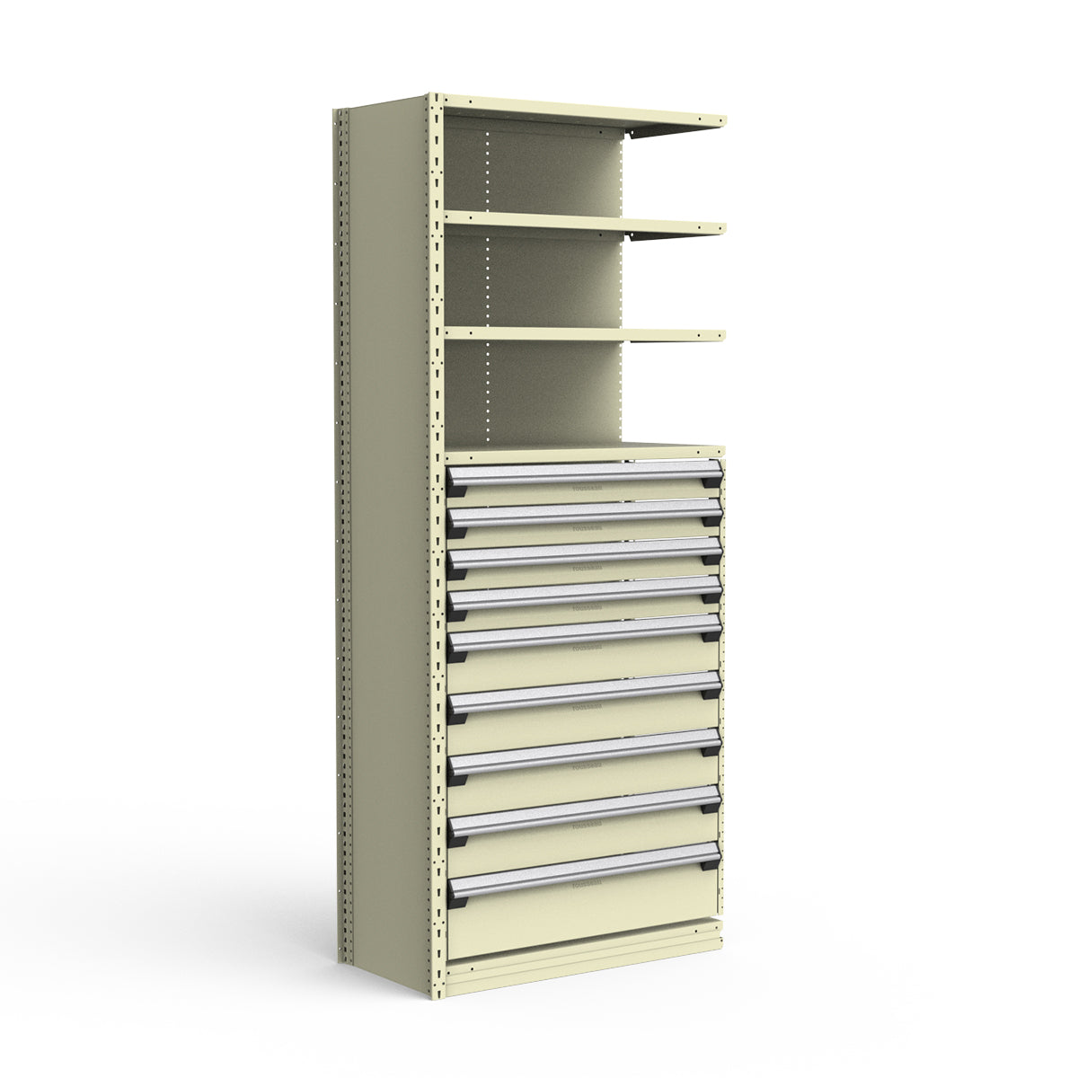 Shelving with Drawers - 48"H Drawer Bank - 9 drawers (Add-On)