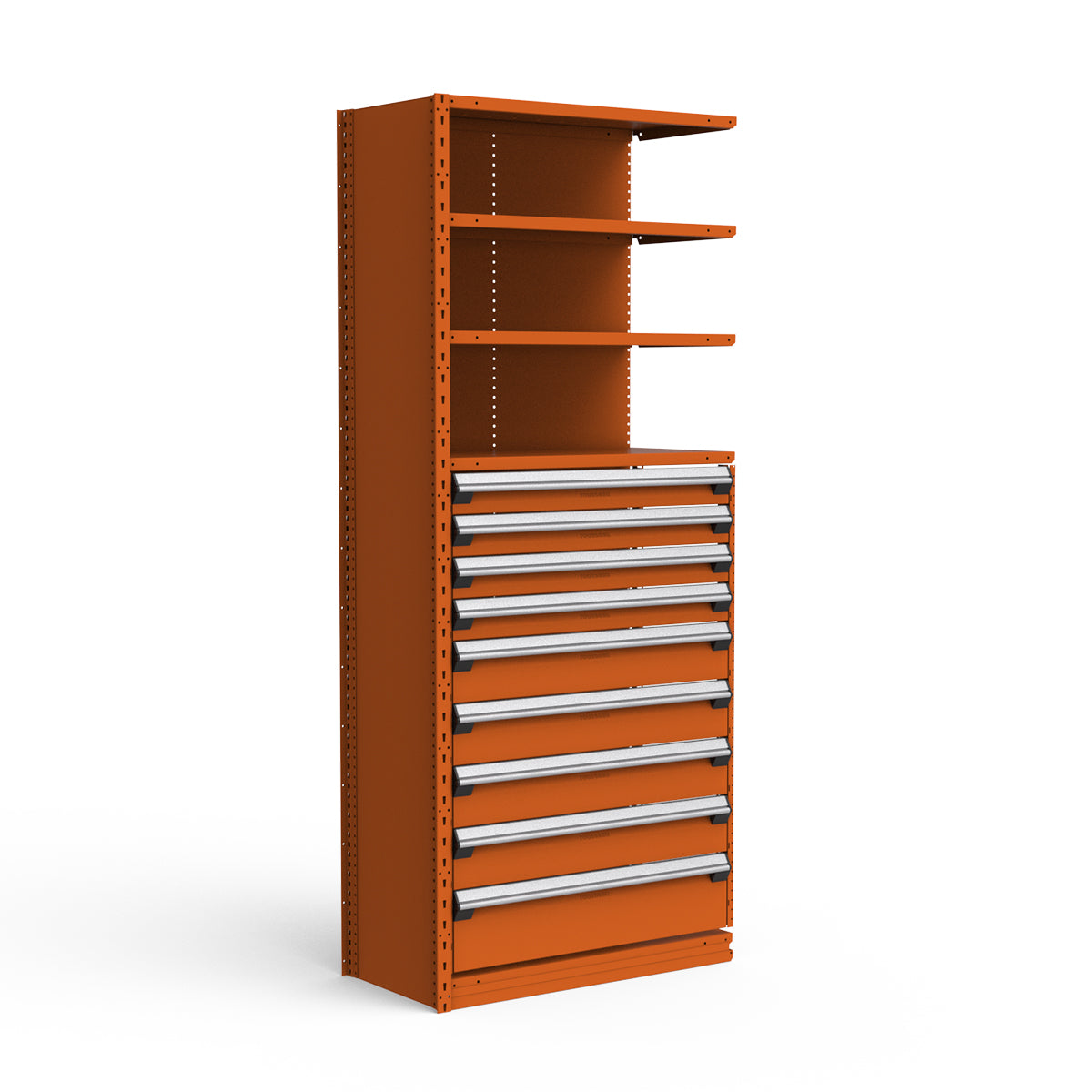 Shelving with Drawers - 48"H Drawer Bank - 9 drawers (Add-On)