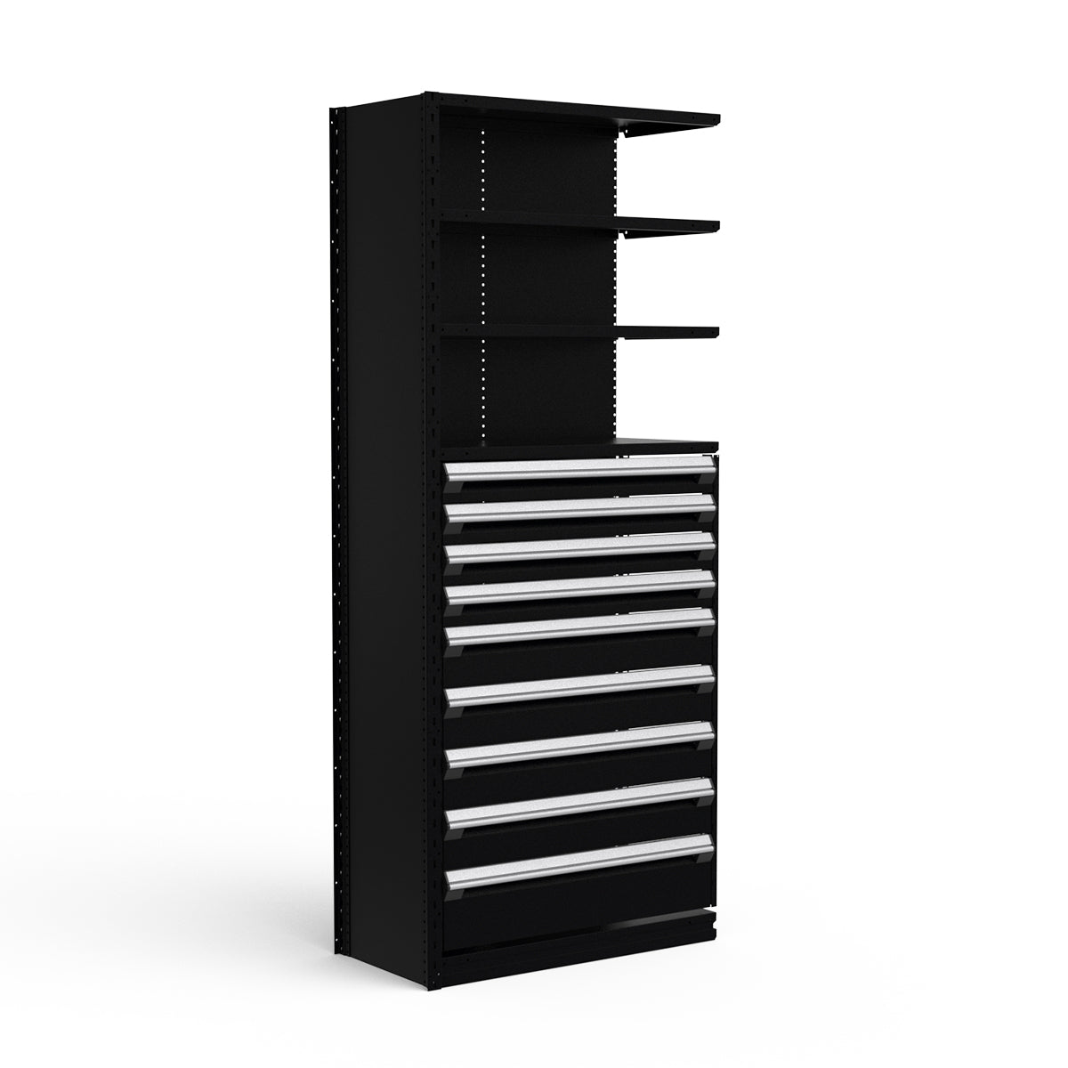 Shelving with Drawers - 48"H Drawer Bank - 9 drawers (Add-On)