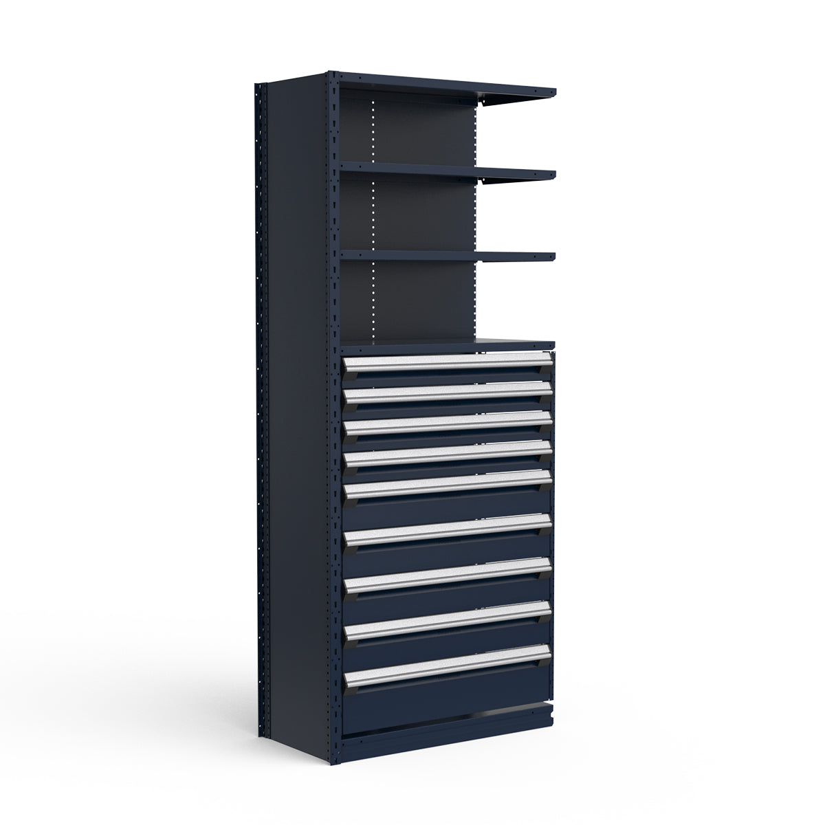Shelving with Drawers - 48"H Drawer Bank - 9 drawers (Add-On)