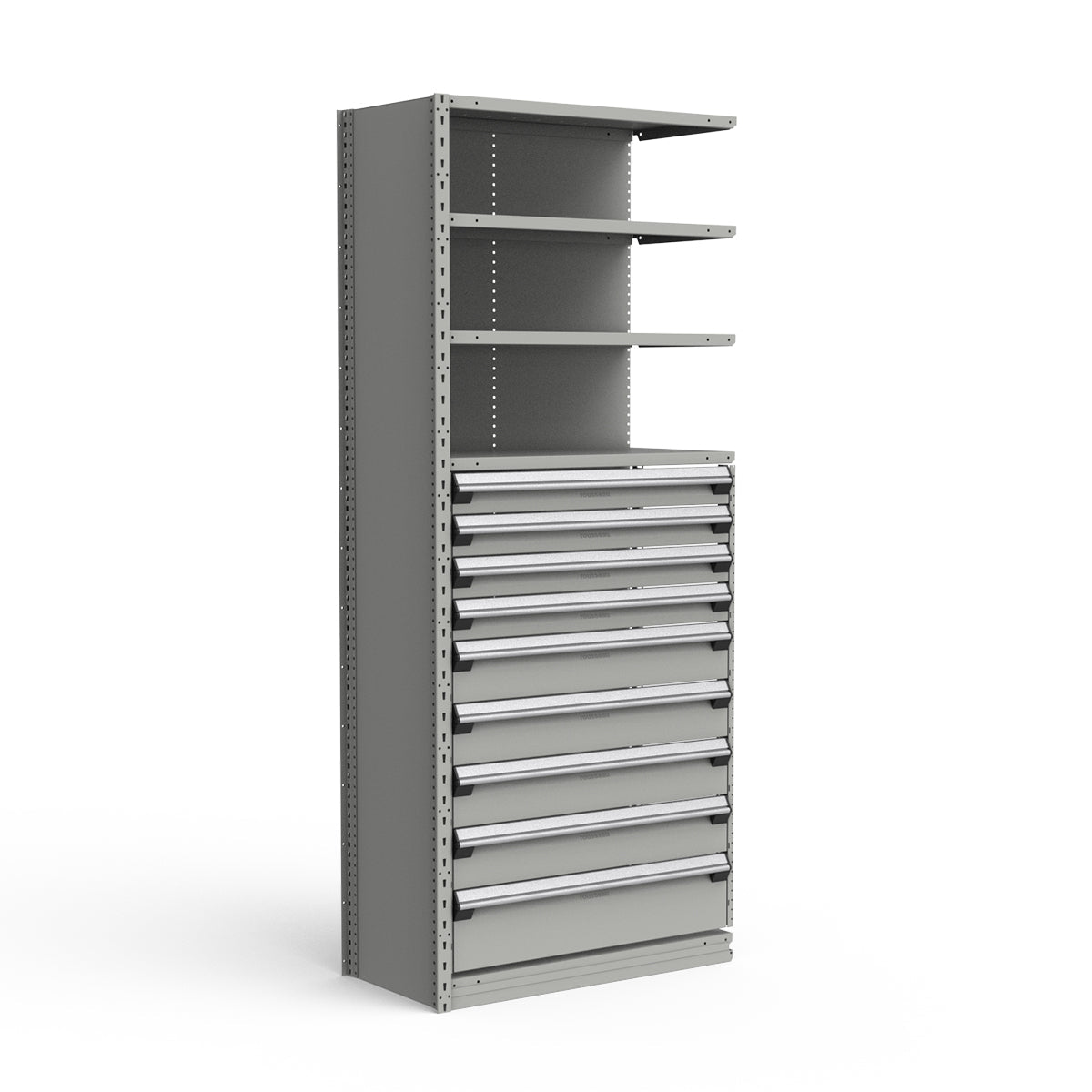 Shelving with Drawers - 48"H Drawer Bank - 9 drawers (Add-On)