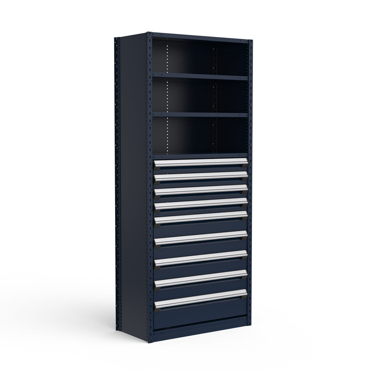 Shelving with Drawers - 48"H Drawer Bank - 9 drawers (Starter)