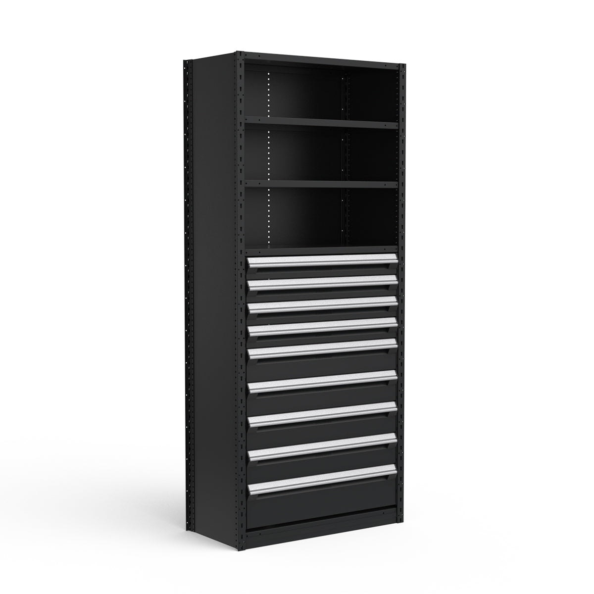 Shelving with Drawers - 48"H Drawer Bank - 9 drawers (Starter)