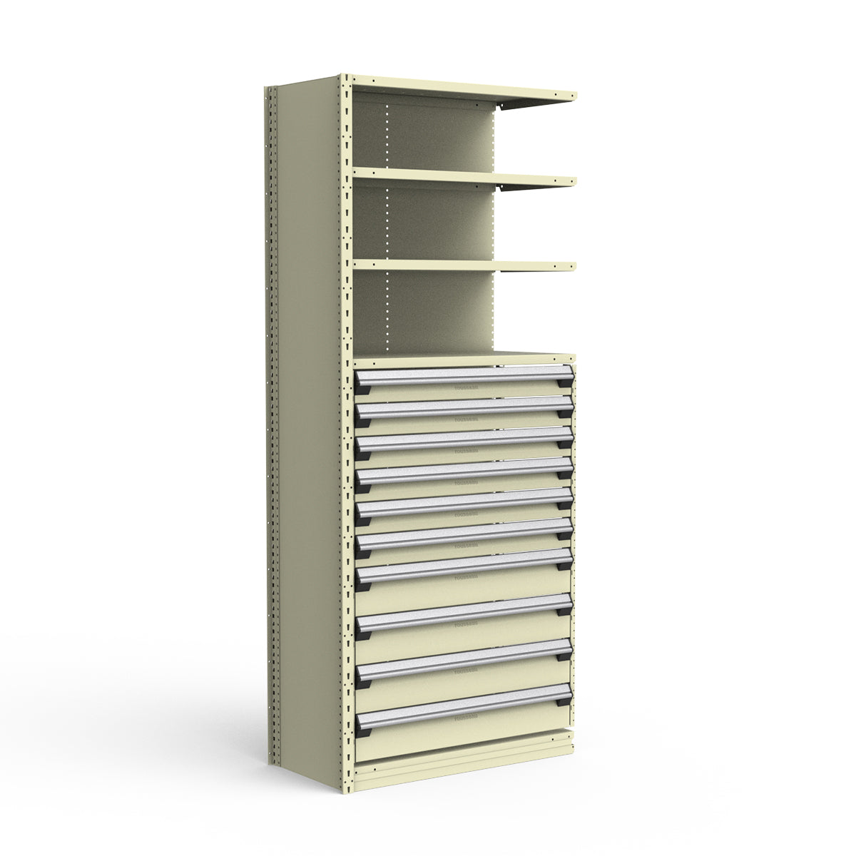 Shelving with Drawers - 48"H Drawer Bank - 10 drawers (Add-On)