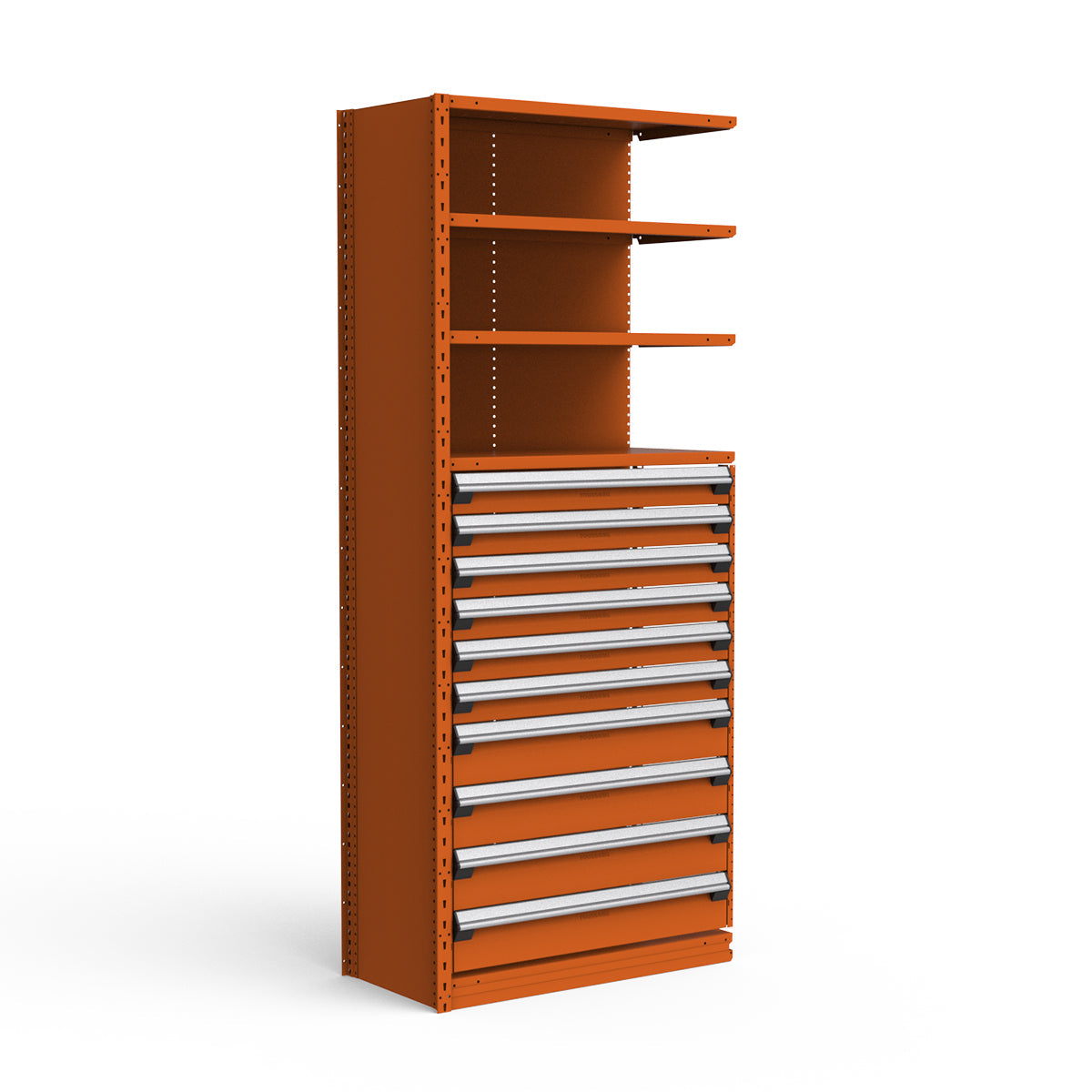 Shelving with Drawers - 48"H Drawer Bank - 10 drawers (Add-On)