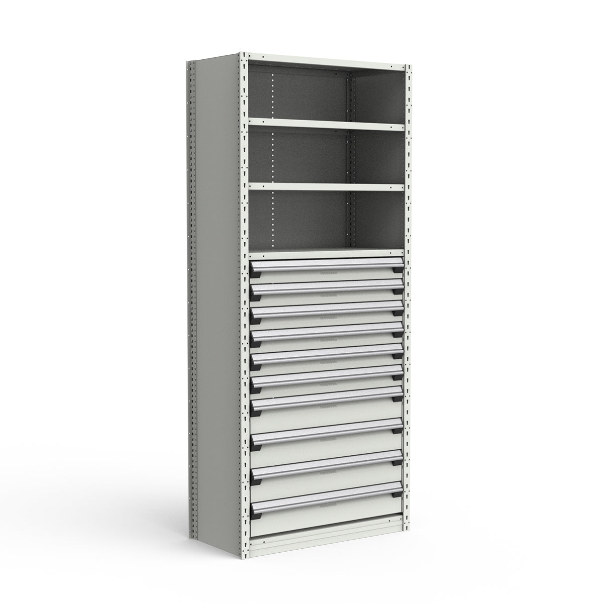 Shelving with Drawers - 48"H Drawer Bank - 10 drawers (Starter)
