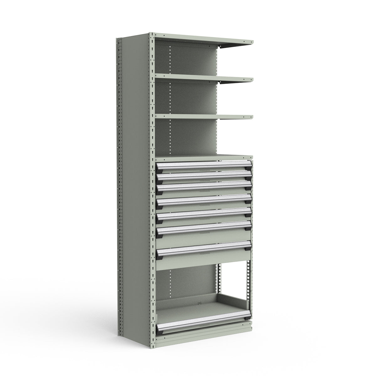 Shelving with Drawers - 48"H Drawer Bank - 7 drawers (Add-On)