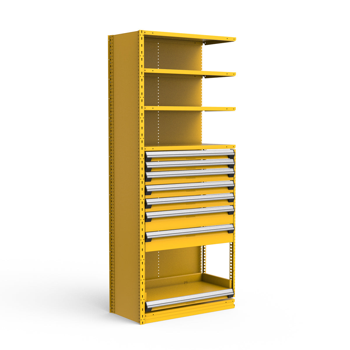 Shelving with Drawers - 48"H Drawer Bank - 7 drawers (Add-On)
