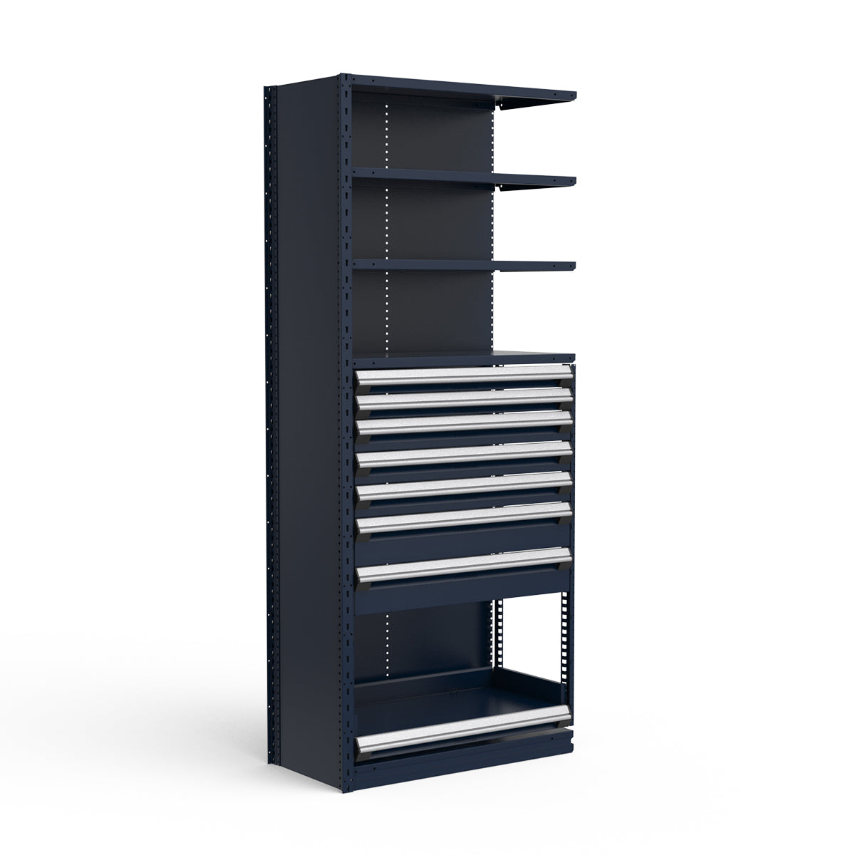 Shelving with Drawers - 48"H Drawer Bank - 7 drawers (Add-On)