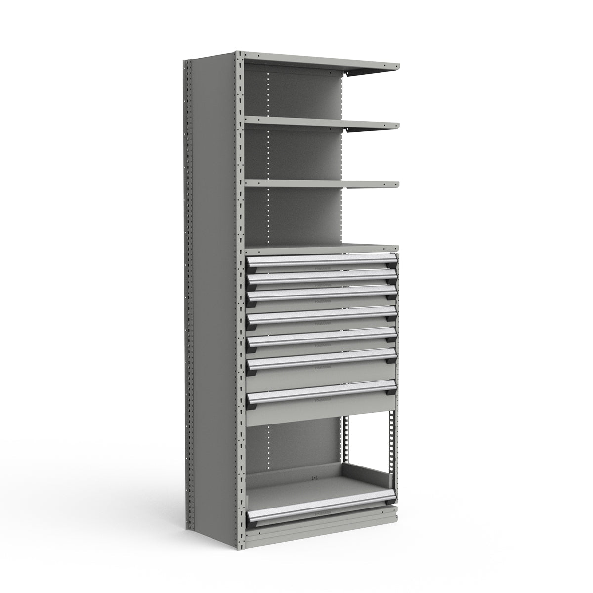 Shelving with Drawers - 48"H Drawer Bank - 7 drawers (Add-On)