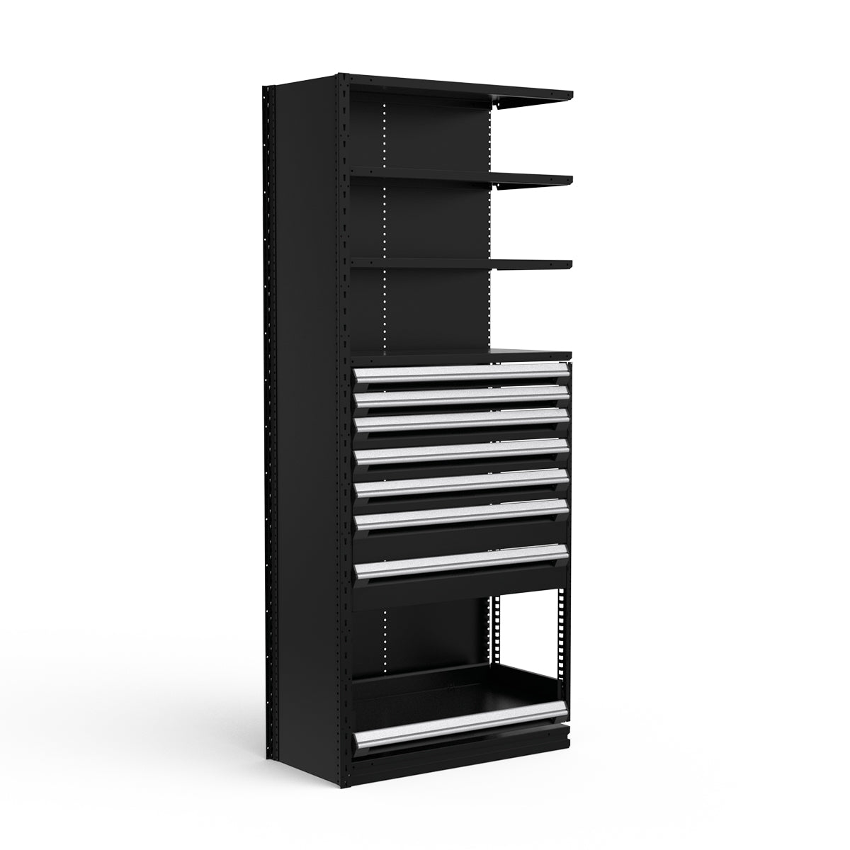 Shelving with Drawers - 48"H Drawer Bank - 7 drawers (Add-On)