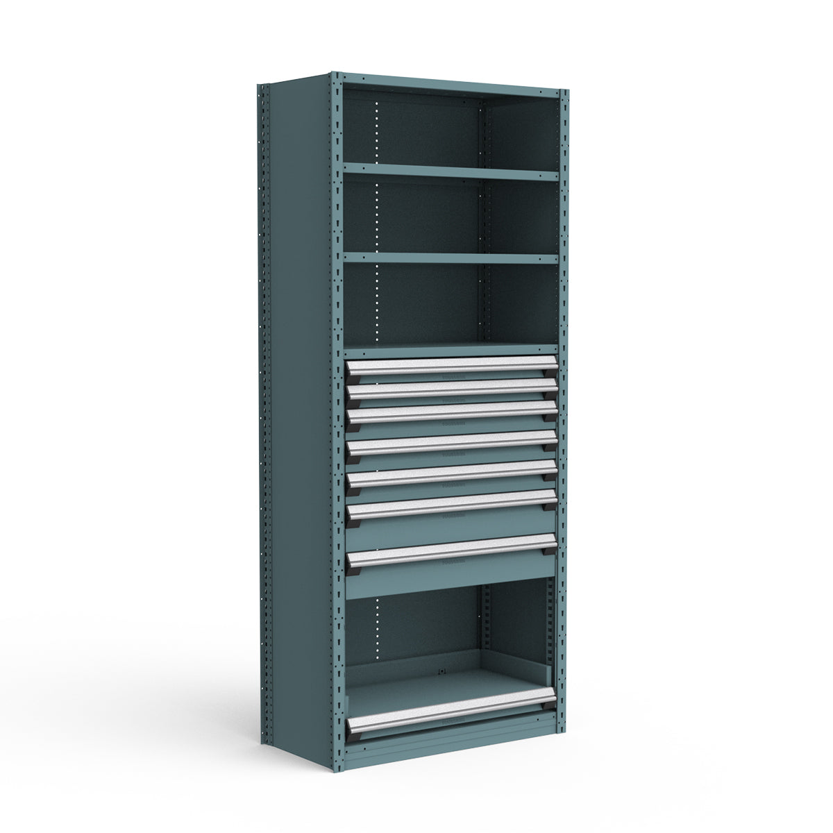 Shelving with Drawers - 48"H Drawer Bank - 7 drawers (Starter)