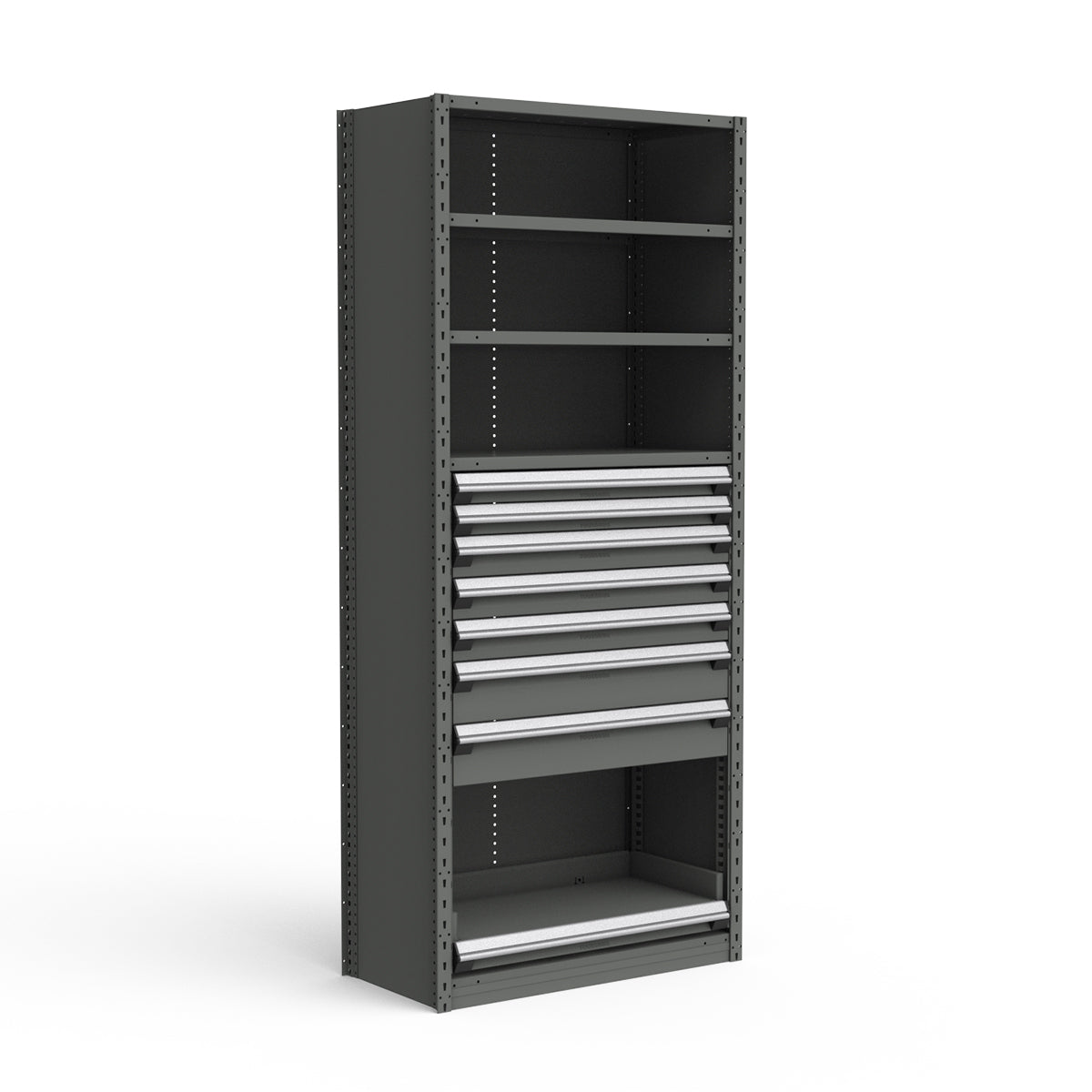 Shelving with Drawers - 48"H Drawer Bank - 7 drawers (Starter)