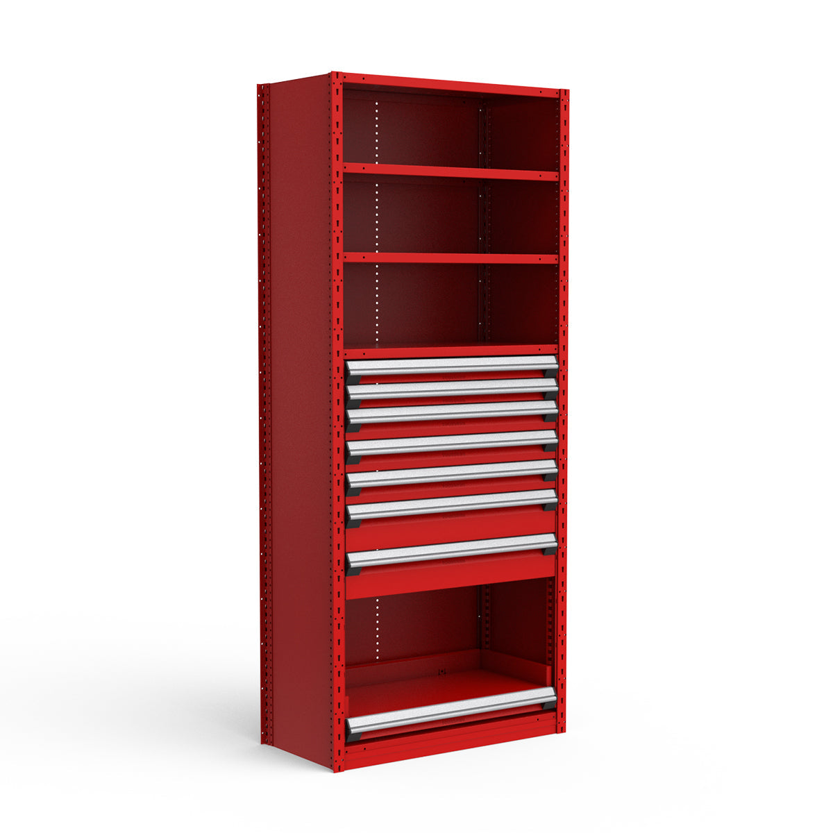 Shelving with Drawers - 48"H Drawer Bank - 7 drawers (Starter)