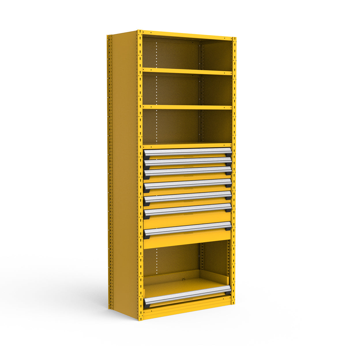 Shelving with Drawers - 48"H Drawer Bank - 7 drawers (Starter)