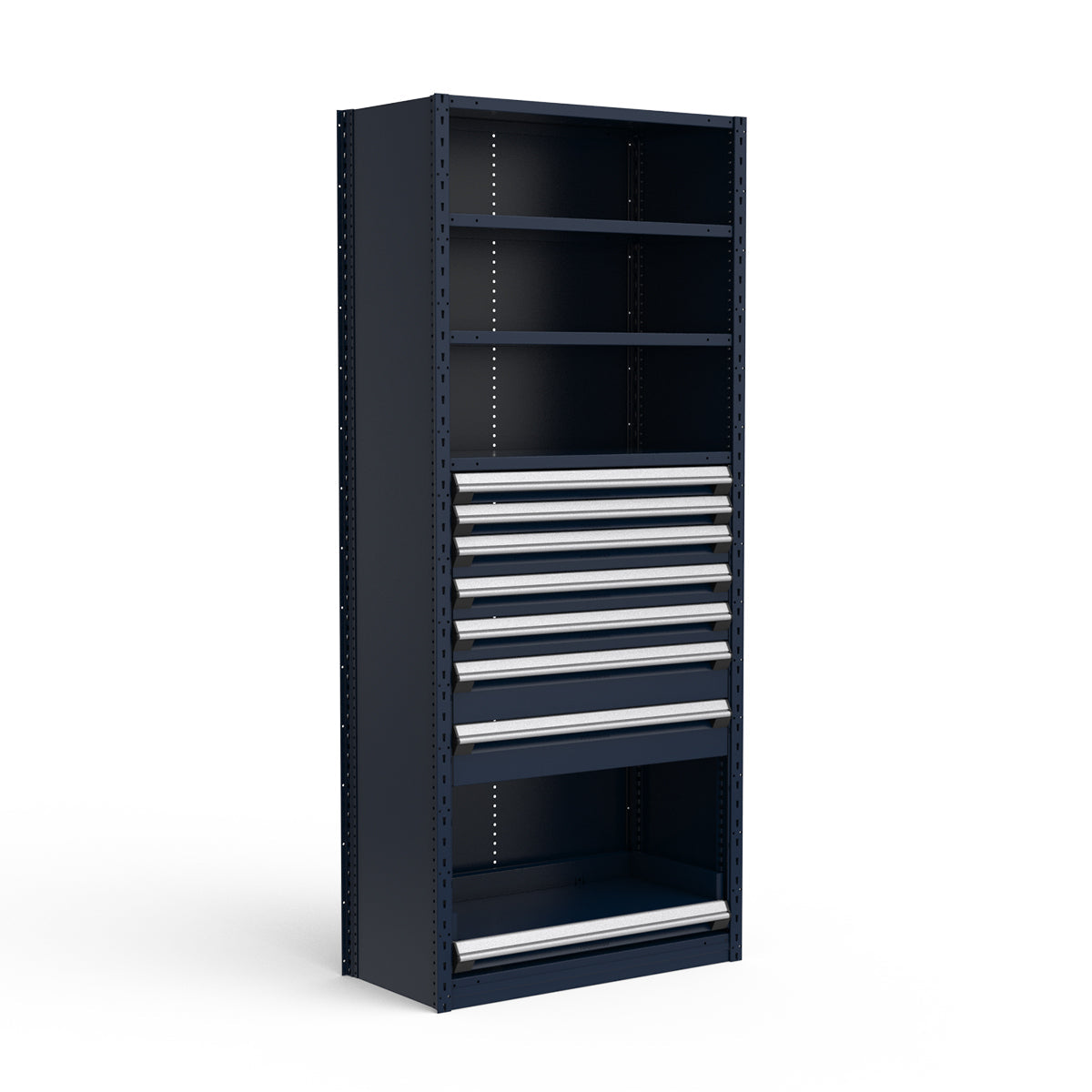 Shelving with Drawers - 48"H Drawer Bank - 7 drawers (Starter)
