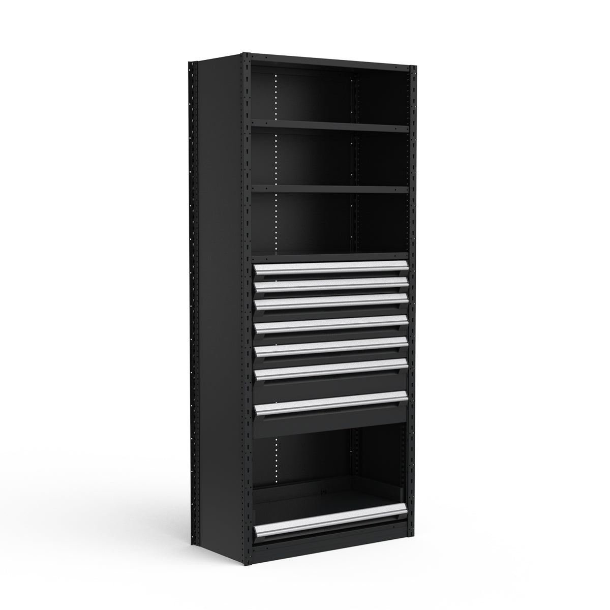 Shelving with Drawers - 48"H Drawer Bank - 7 drawers (Starter)