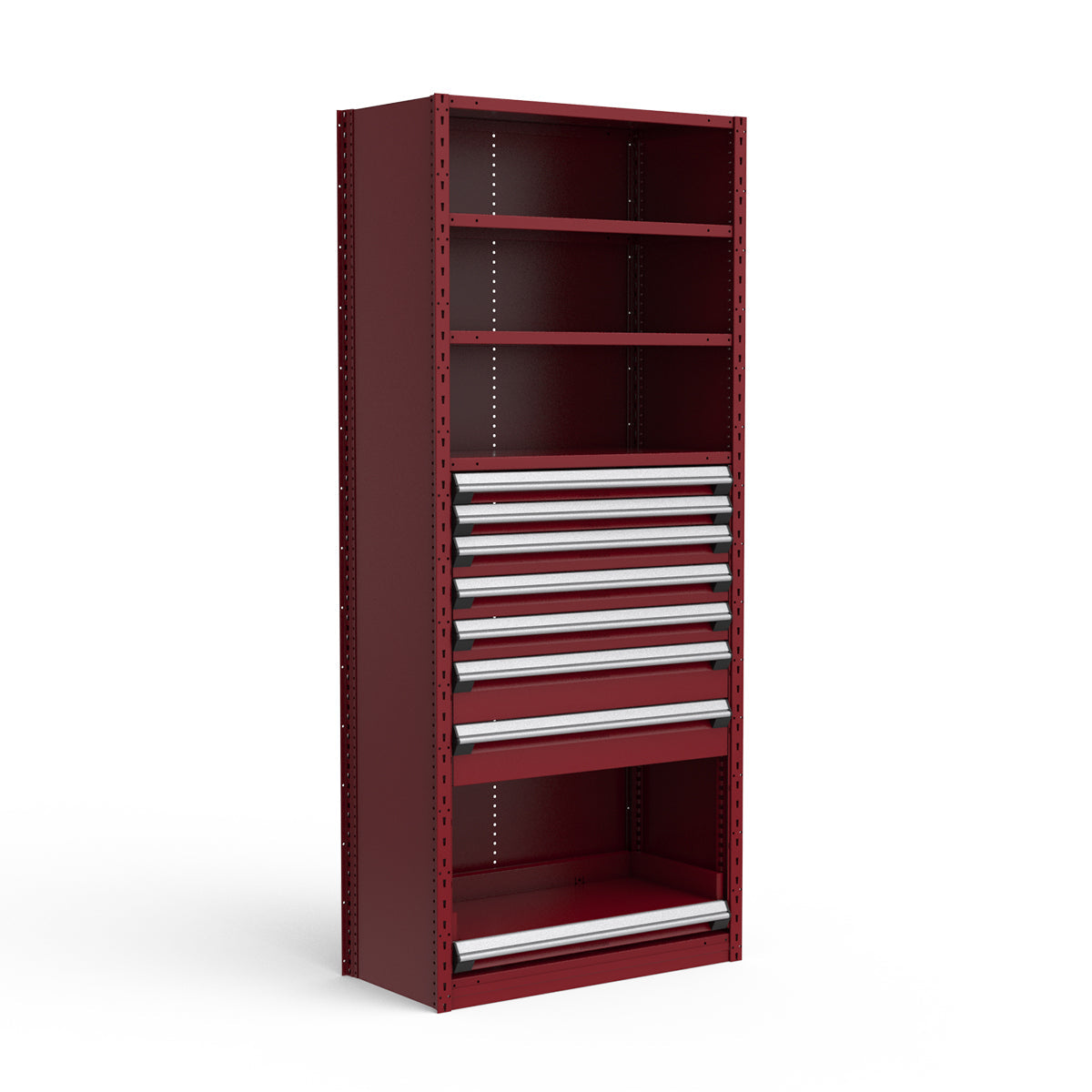 Shelving with Drawers - 48"H Drawer Bank - 7 drawers (Starter)
