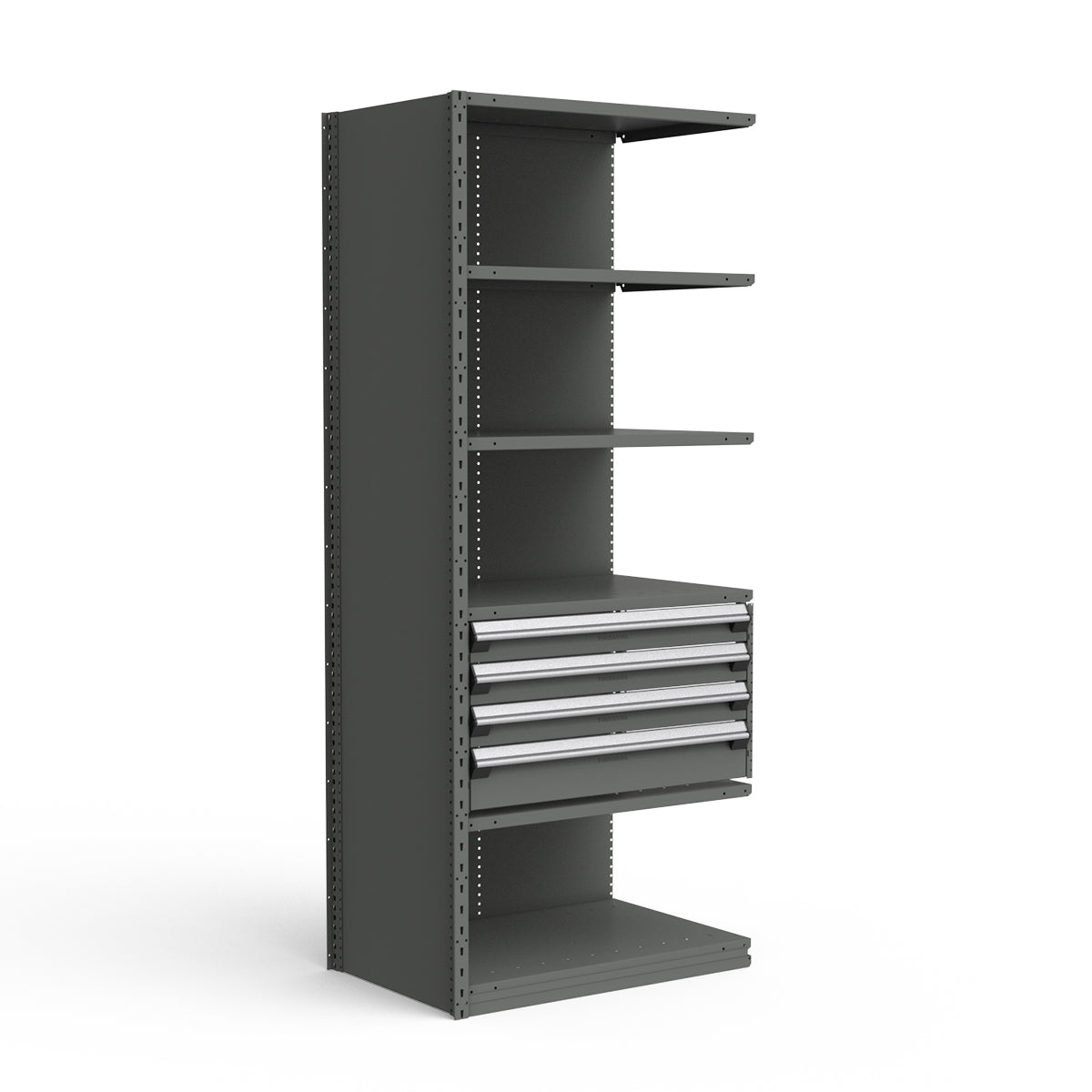 Shelving with Drawers - 18"H Drawer Bank - 4 drawers (Add-On)