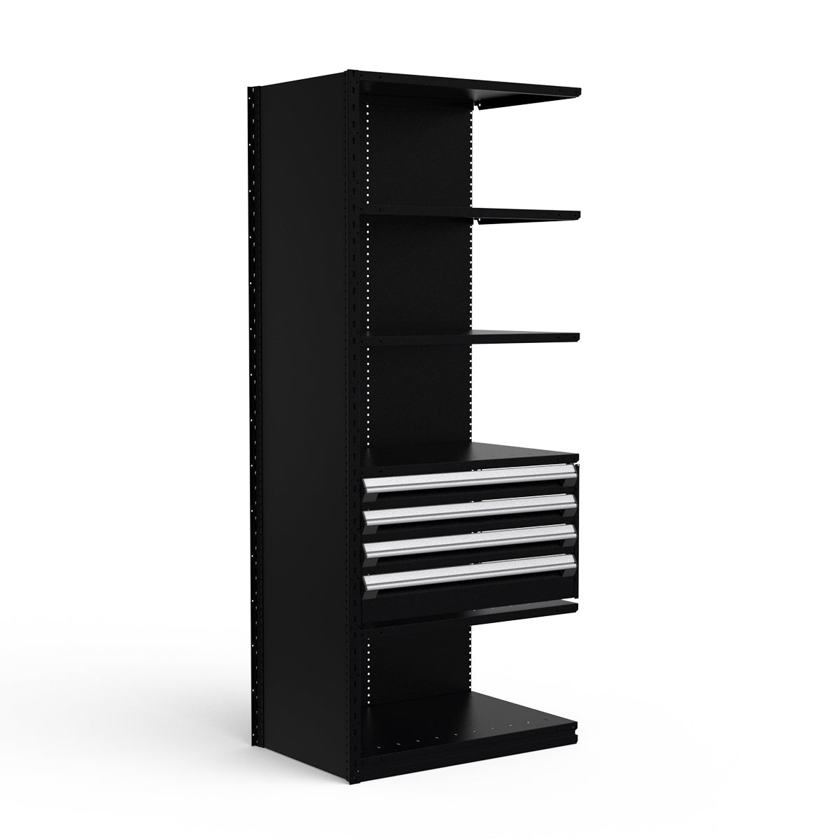 Shelving with Drawers - 18"H Drawer Bank - 4 drawers (Add-On)