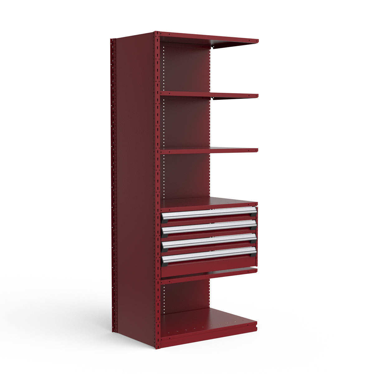 Shelving with Drawers - 18"H Drawer Bank - 4 drawers (Add-On)