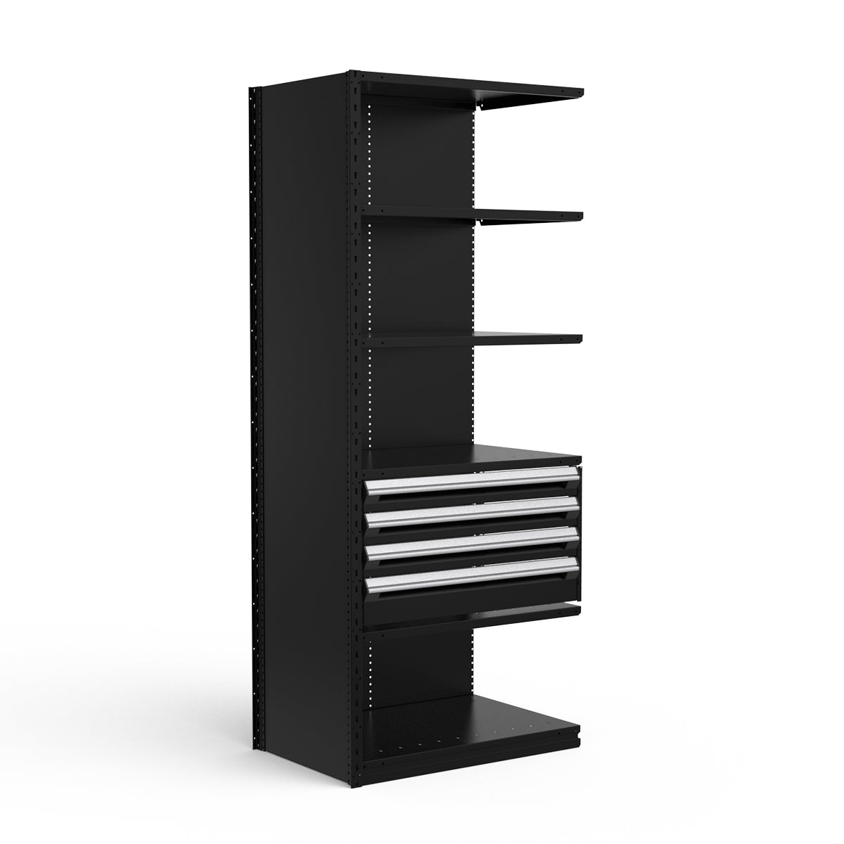 Shelving with Drawers - 18"H Drawer Bank - 4 drawers (Add-On)