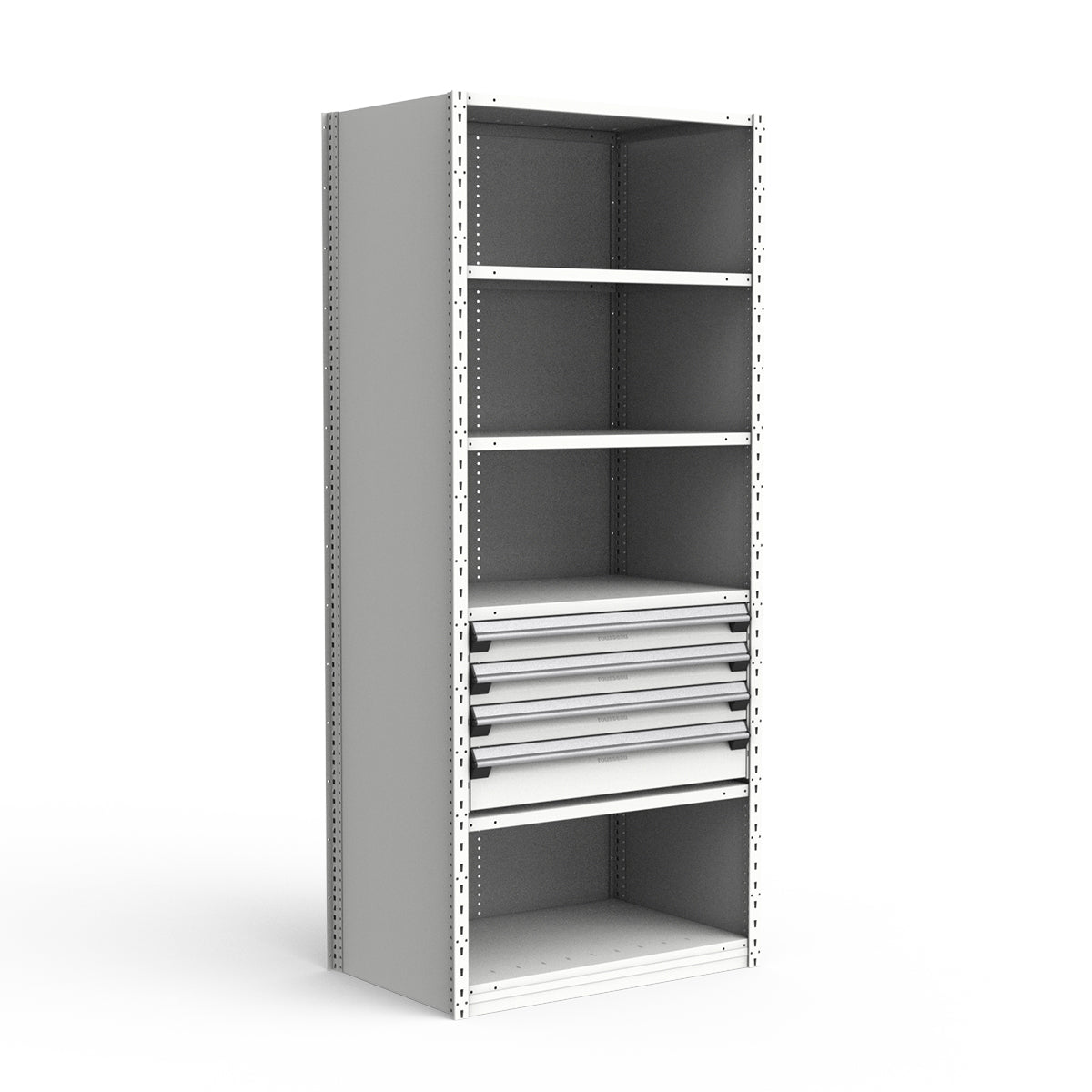 Shelving with Drawers - 18"H Drawer Bank - 4 drawers (Starter)