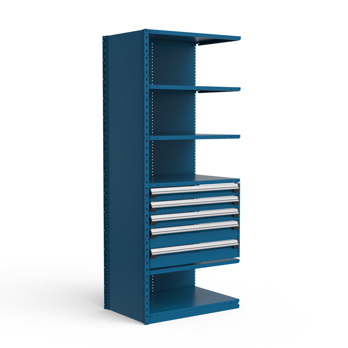 Shelving with Drawers - 24"H Drawer Bank - 5 drawers (Add-On)
