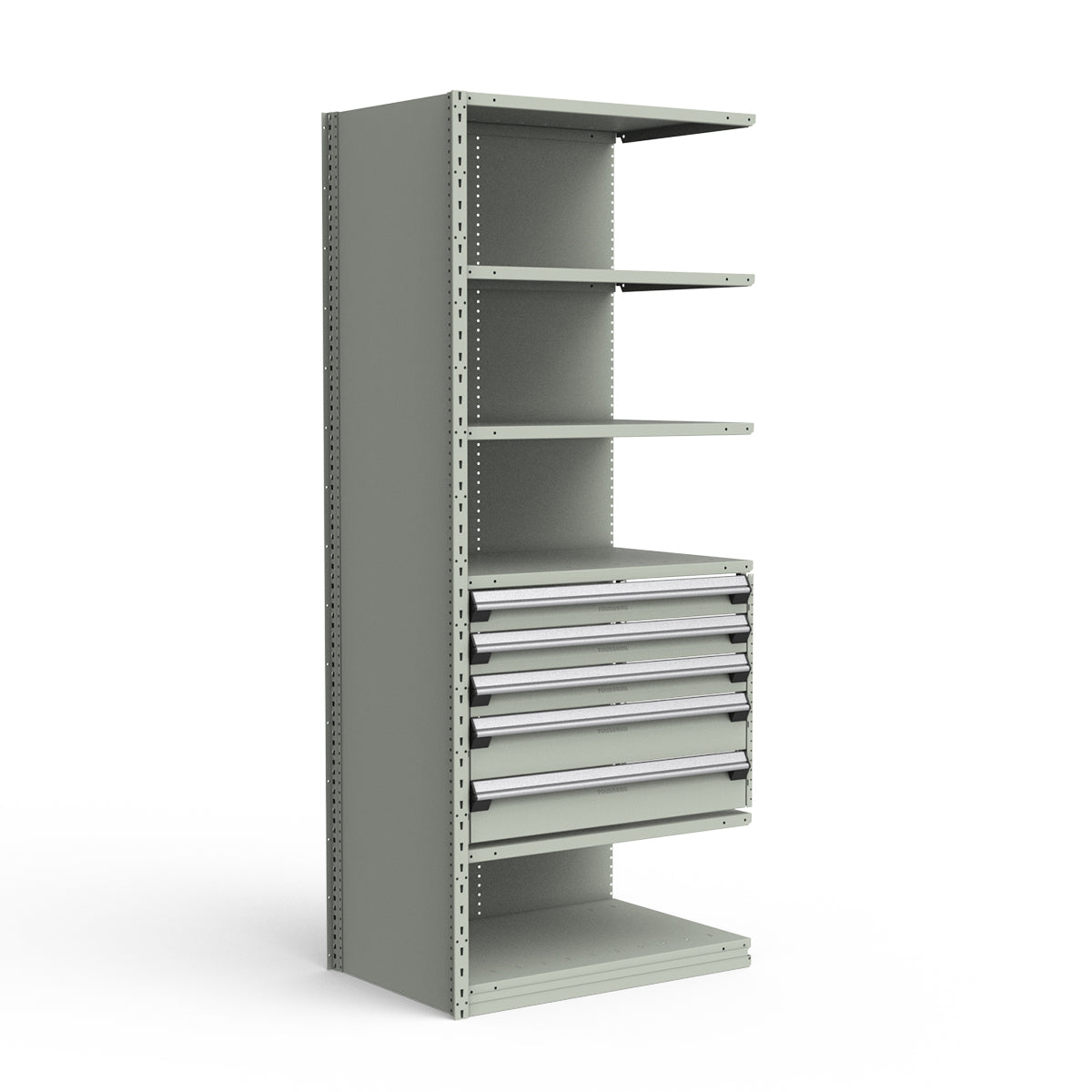 Shelving with Drawers - 24"H Drawer Bank - 5 drawers (Add-On)