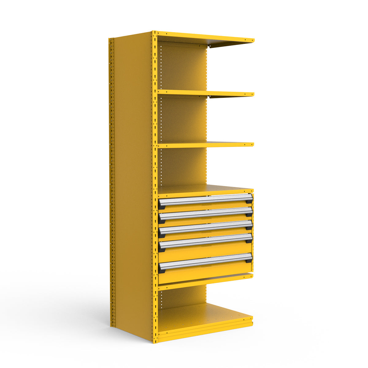 Shelving with Drawers - 24"H Drawer Bank - 5 drawers (Add-On)