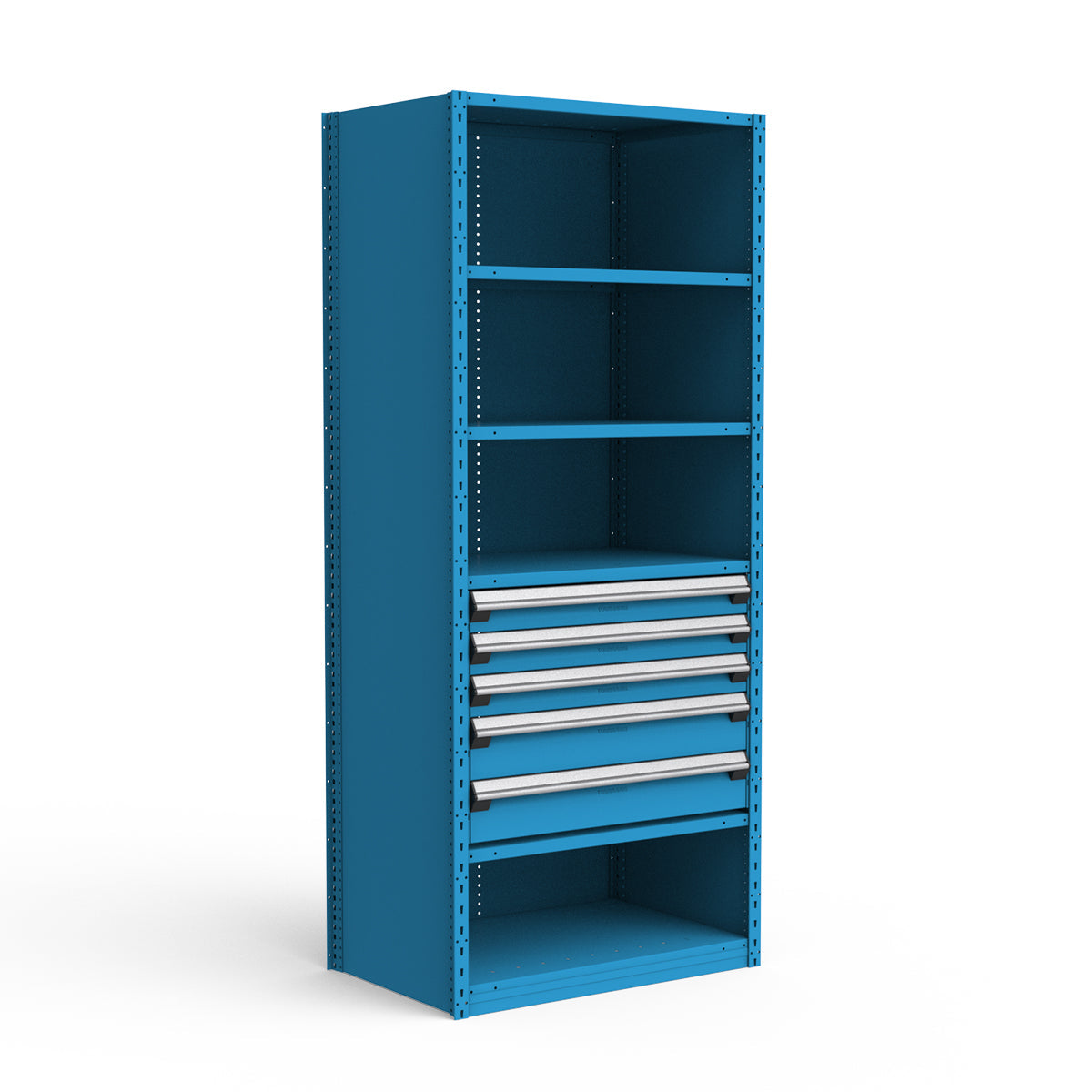 Shelving with Drawers - 24"H Drawer Bank - 5 drawers (Starter)