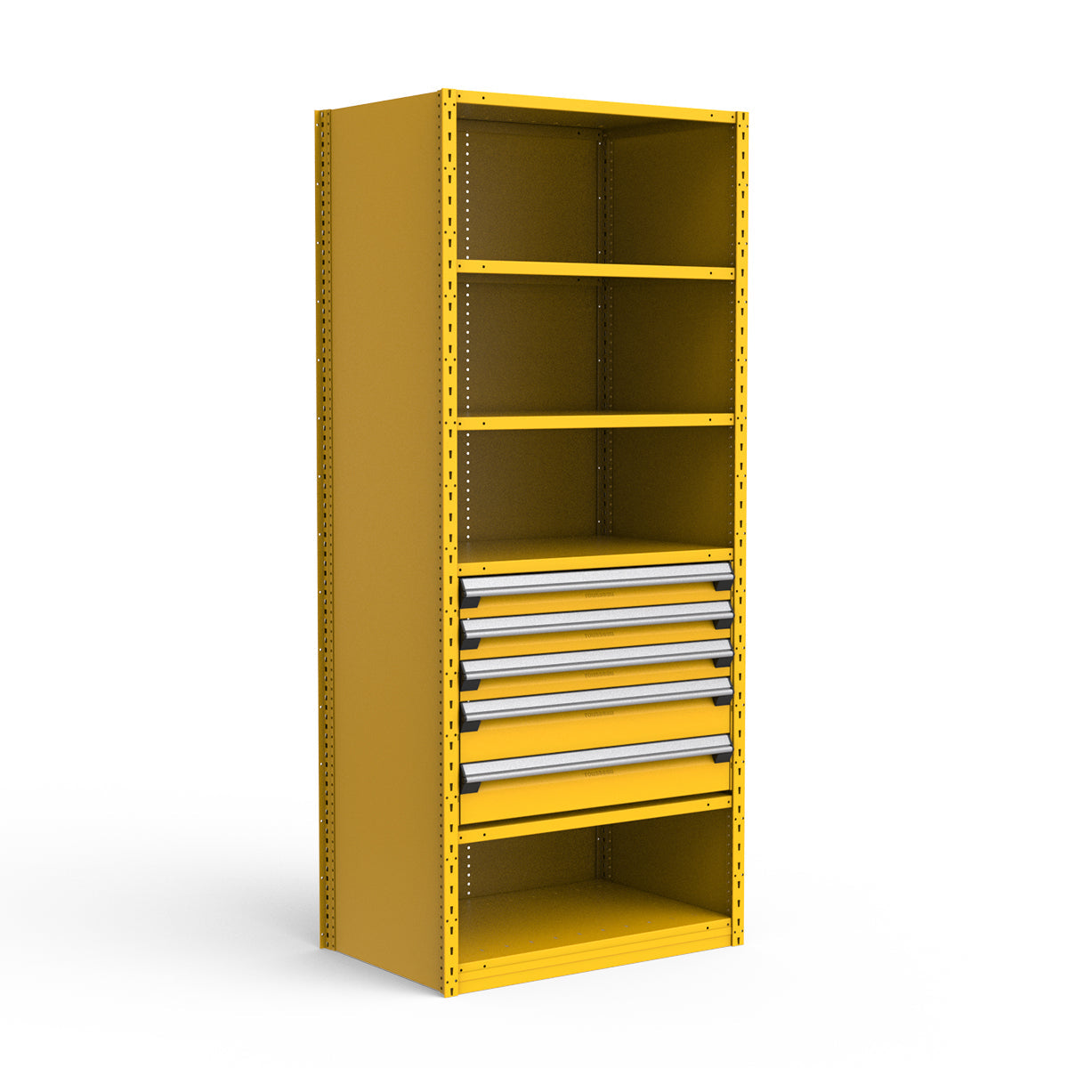 Shelving with Drawers - 24"H Drawer Bank - 5 drawers (Starter)