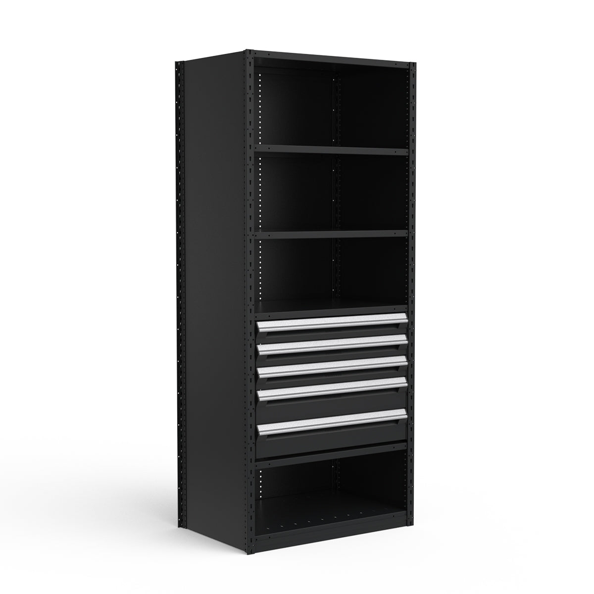 Shelving with Drawers - 24"H Drawer Bank - 5 drawers (Starter)
