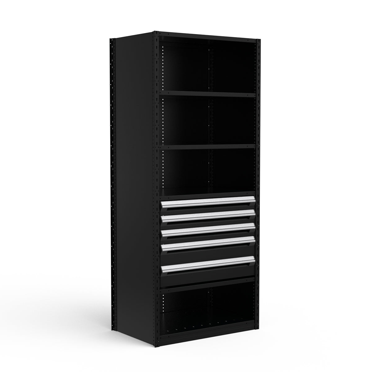 Shelving with Drawers - 24"H Drawer Bank - 5 drawers (Starter)