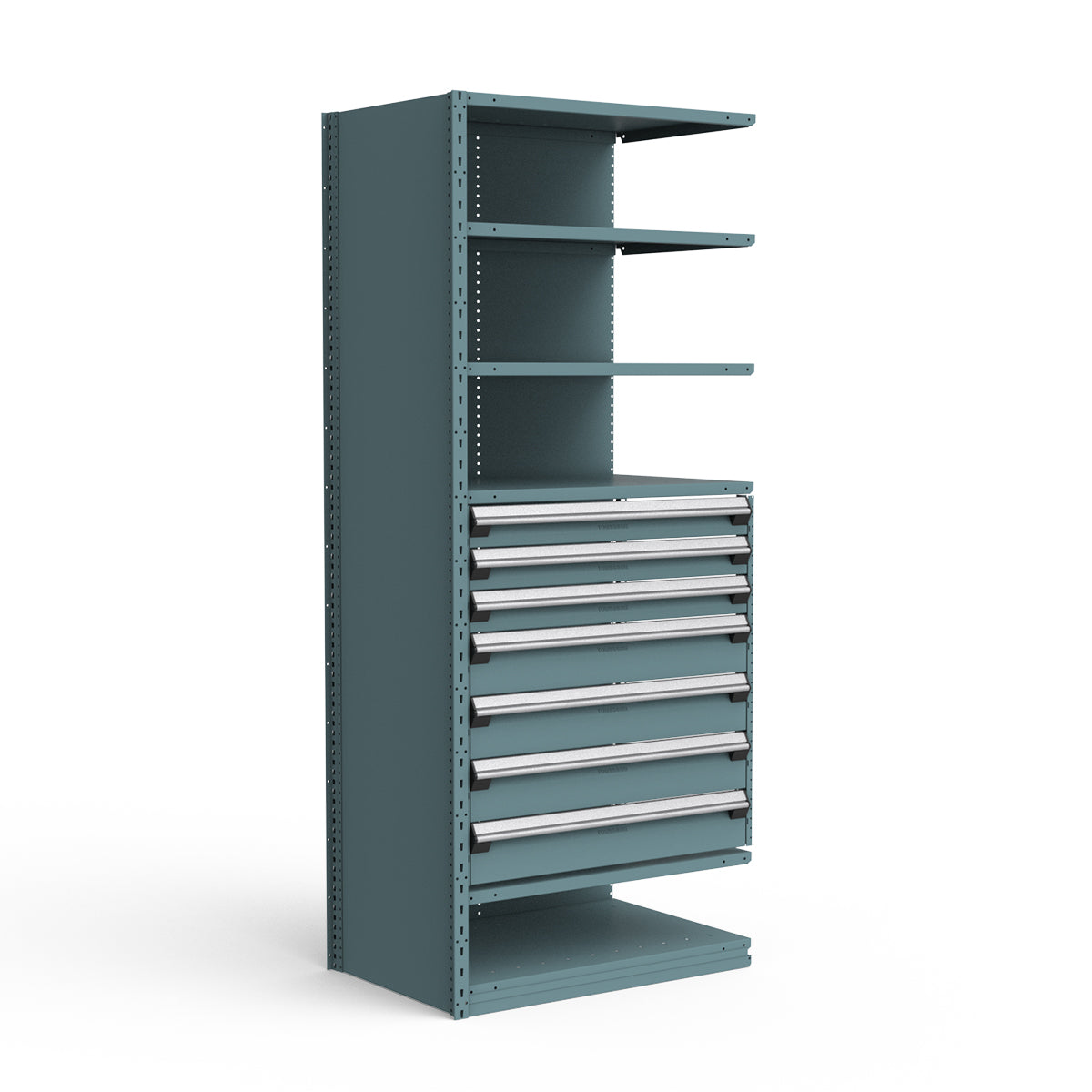 Shelving with Drawers - 36"H Drawer Bank - 7 drawers (Add-On)
