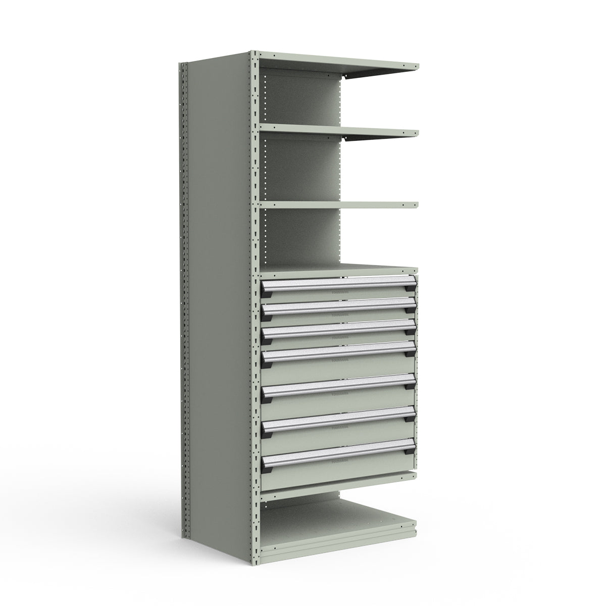 Shelving with Drawers - 36"H Drawer Bank - 7 drawers (Add-On)