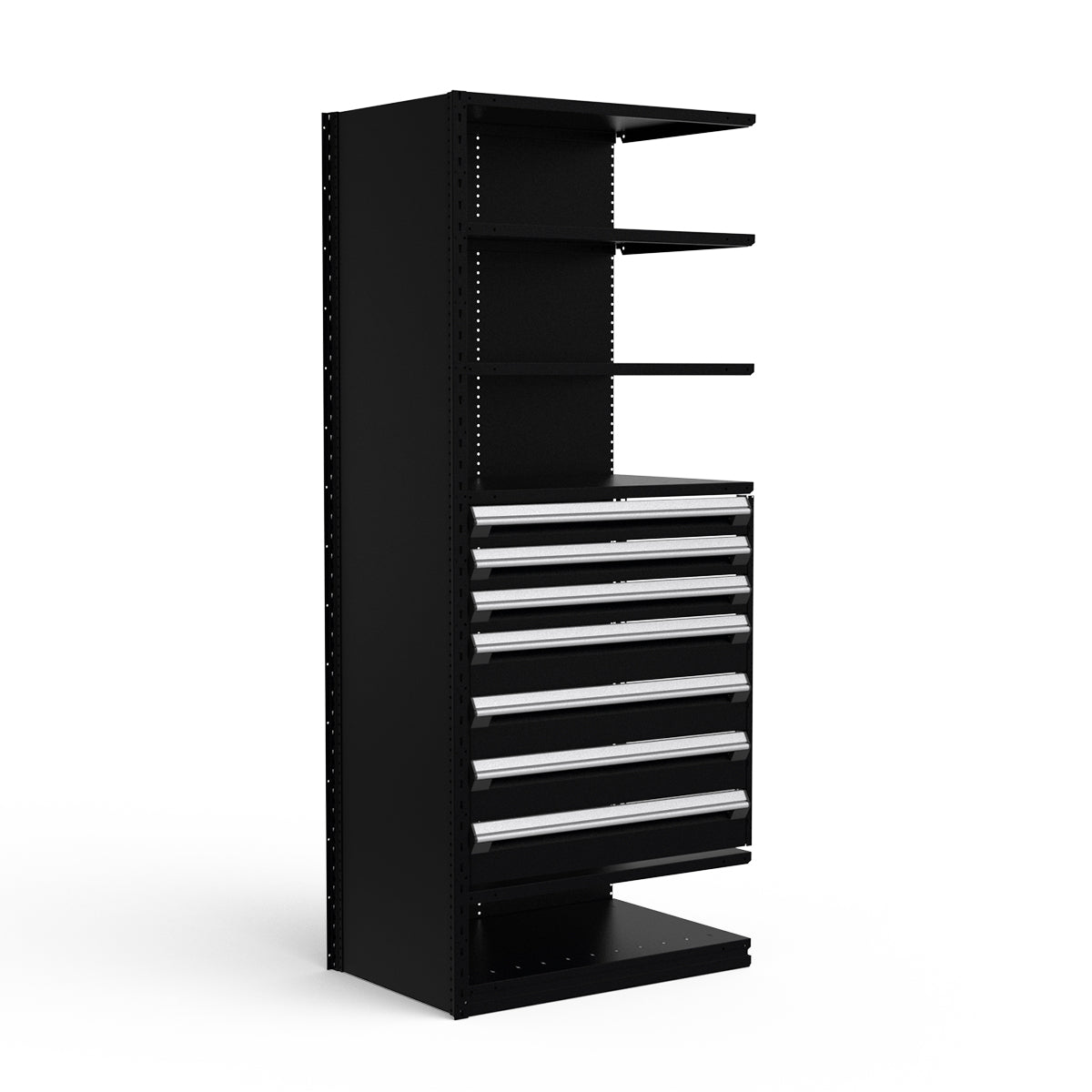 Shelving with Drawers - 36"H Drawer Bank - 7 drawers (Add-On)