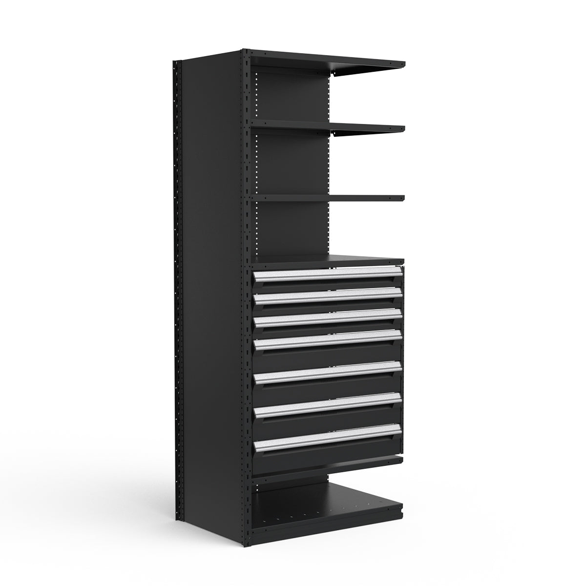 Shelving with Drawers - 36"H Drawer Bank - 7 drawers (Add-On)