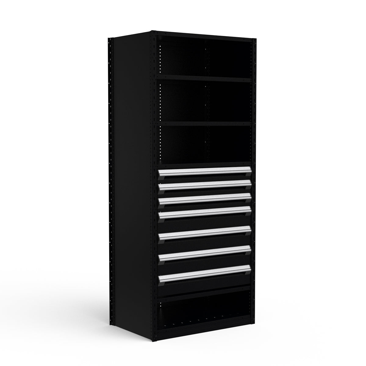 Shelving with Drawers - 36"H Drawer Bank - 7 drawers (Starter)